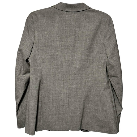 Talbots Italian Wool Button Front Career Business Casual Gray Blazer Jacket - Picture 6 of 11